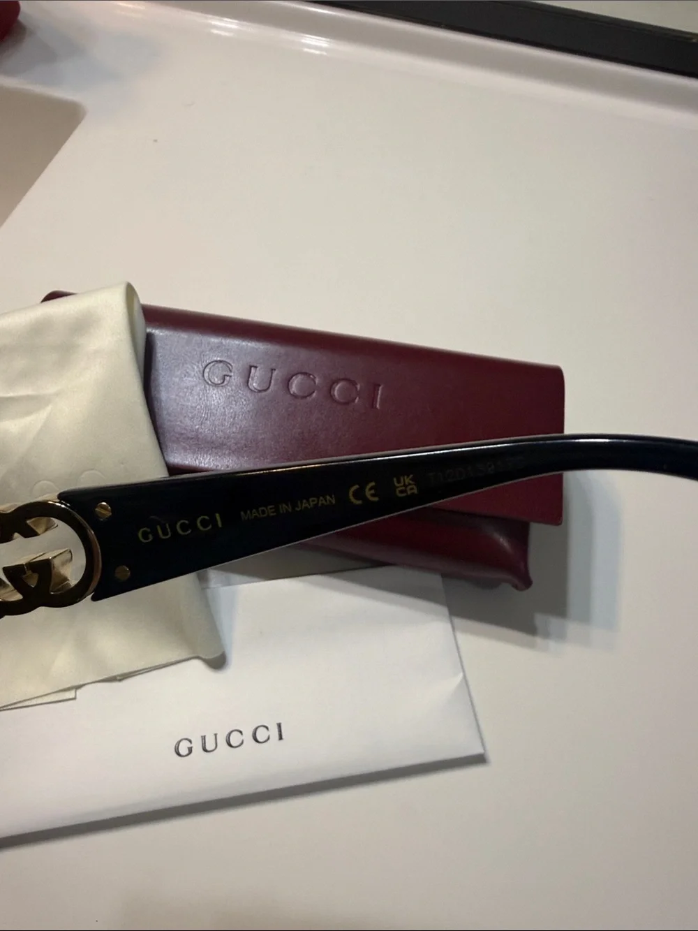 Gucci Black Japan Authentic Oversized Square Women's Sunglasses